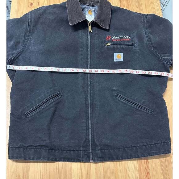 Vintage Carhartt J01 BLK Detroit Blanket Lined Jacket Size 48 Tall - Picture 6 of 13